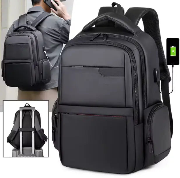 Svart Enklare Handbagage Mochilino