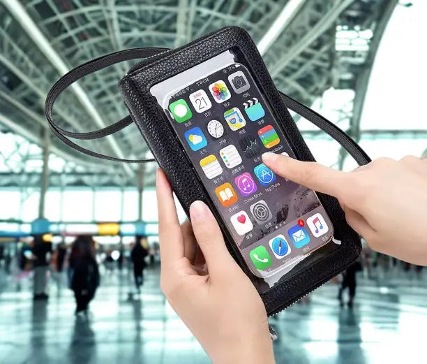 📱 Mobilväska med Touchfönster & Plånbok – Stilren, Smart och Praktisk Mochilino