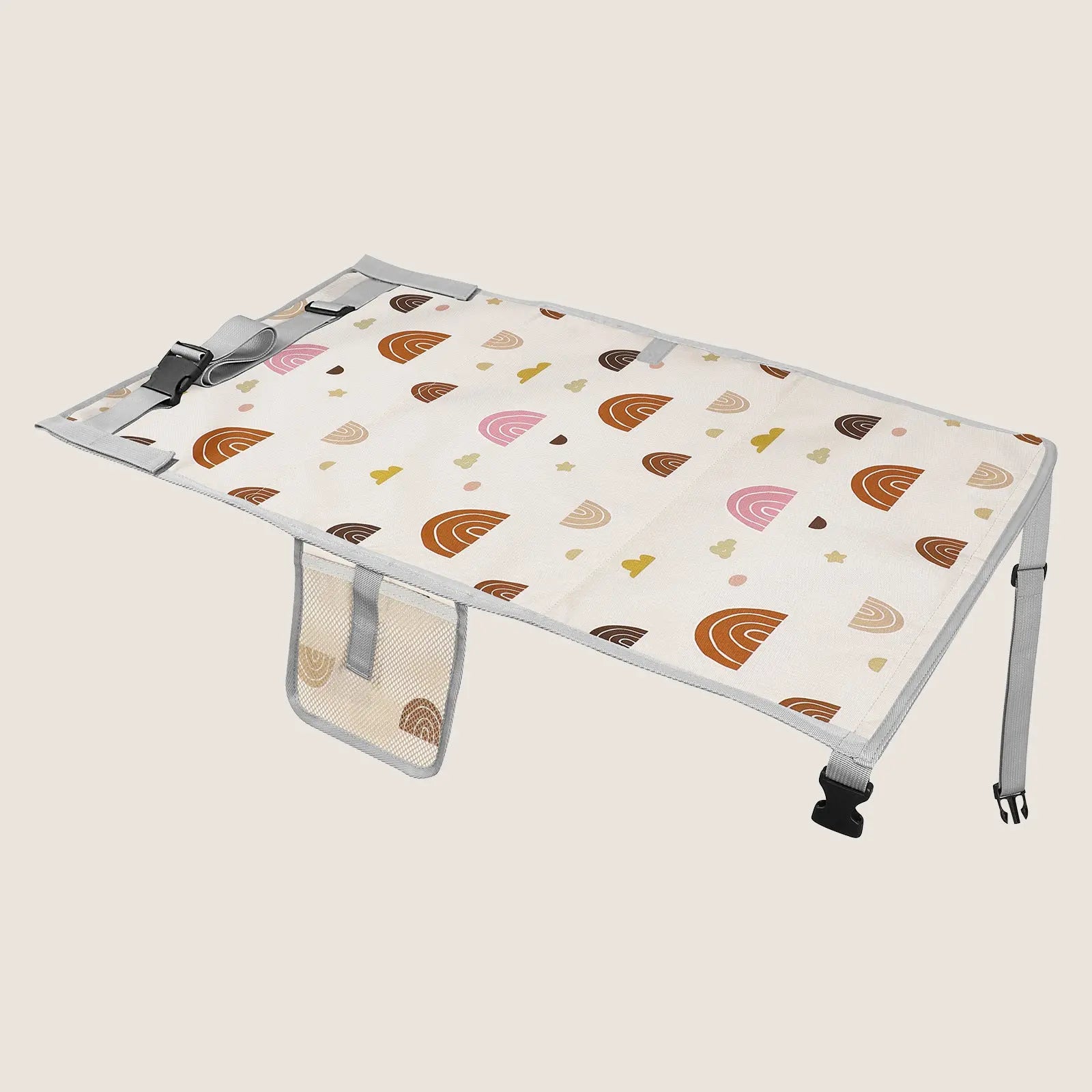 Mochilino Kids Travel Bed – Gör Resan Bekvämare för Ditt Barn Beige Månar