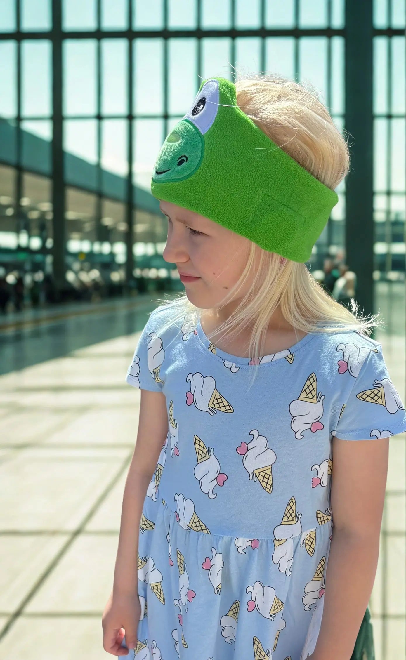 😴 Bluetooth Sovmask för Barn – Mjuk, Bekväm och Full av Magi Dinosauer Mochilino